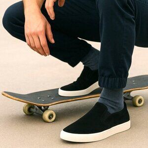 Staheekum 9.5 Sneakers Men Flipside Crash Back Suede Slip On Shoes Casual Loafer